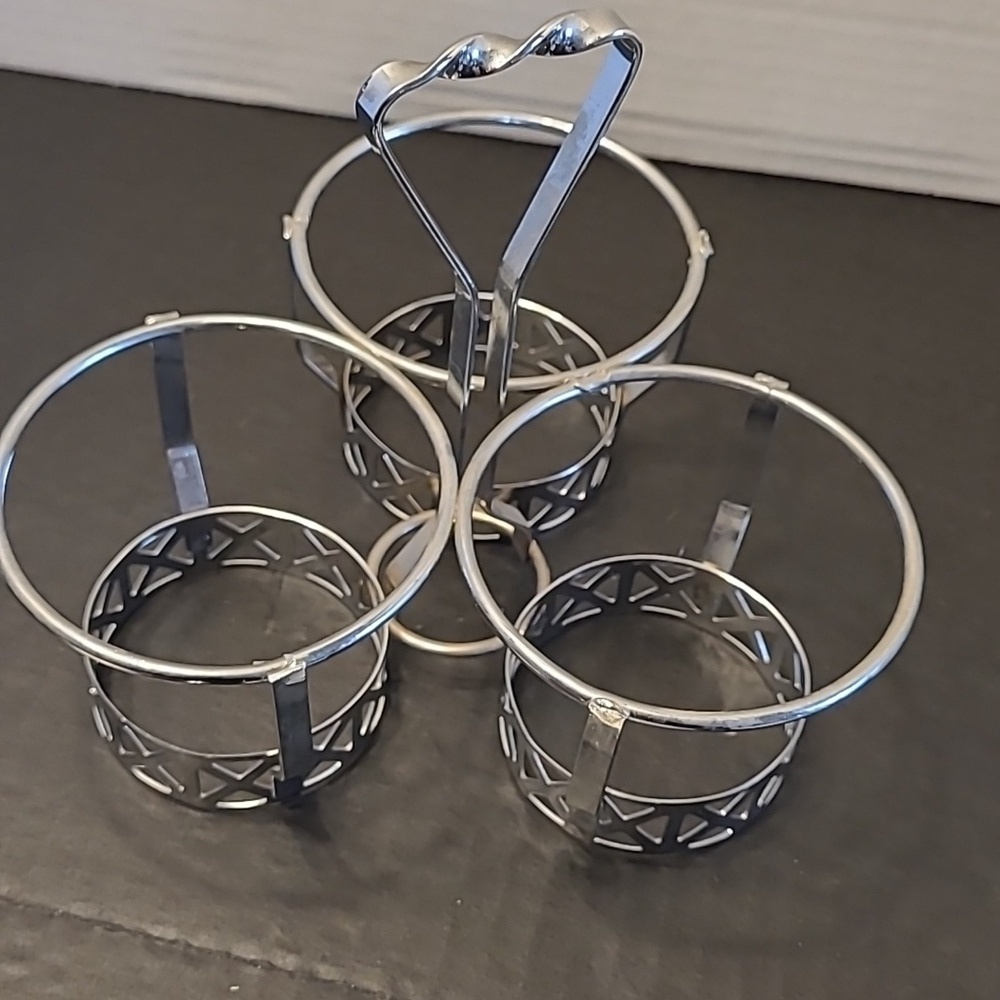 VINTAGE Silver Condiment Set with Spoons - Picture 2 of 10
